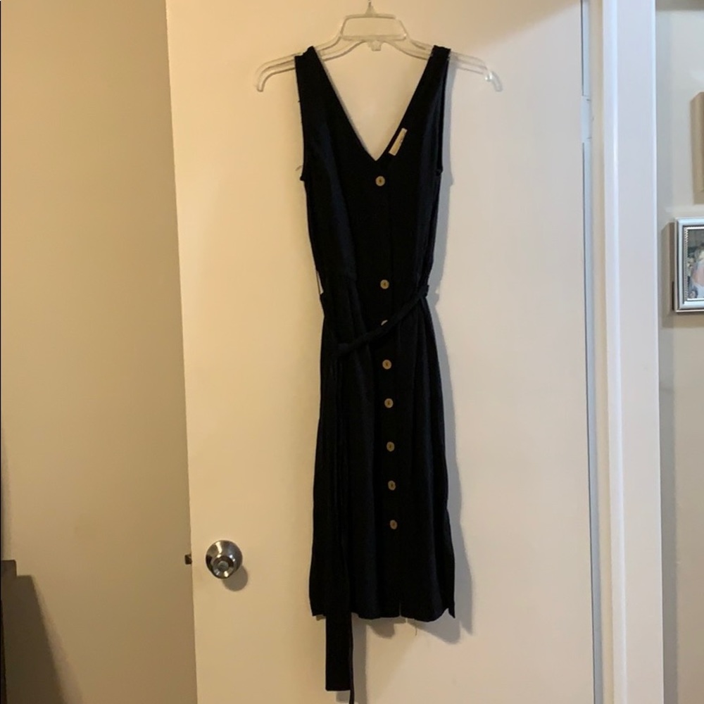 Black midi dress